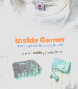 t-shirt with inside gamer website logo