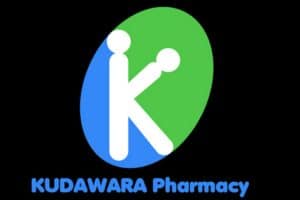 this logo for kudawara pharmacy appears to show two people having sex in a k position