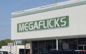 this logo for megaflicks appears to read megafucks