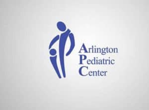 this logo for arlington pediatric center appears to show some inappropriate activity with children