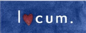 this logo appears to say i love cum