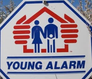 this bad logo for young alarm seems to be cause for alarm