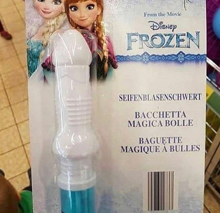 This Frozen bubble blower toy looks like a male sex organ