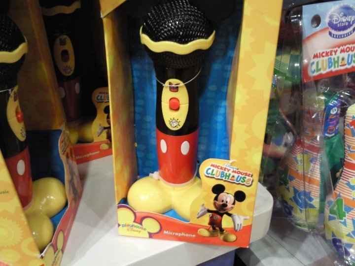 This Mickey Mouse microphone toy looks like a male sex organ